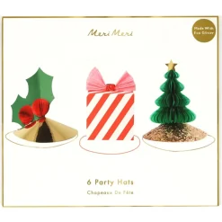 Mixed Christmas Party Hats (x 6)