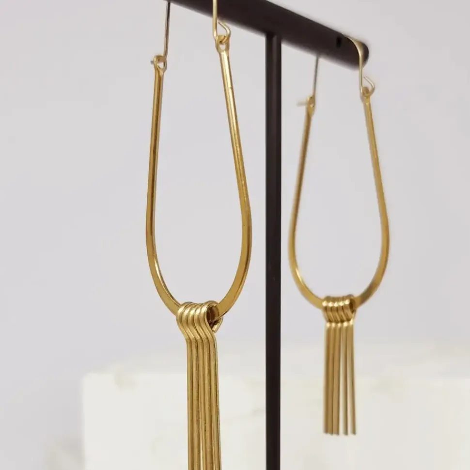 Modern Fringe Drop Earrings