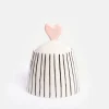 Mono Stripe Stoneware Pot