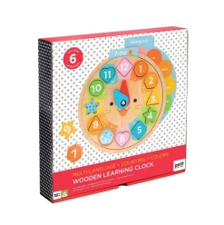Multi-Language + Counting + Colors Wooden Learning Clock