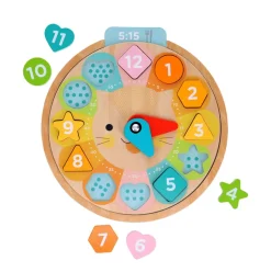 Multi-Language + Counting + Colors Wooden Learning Clock