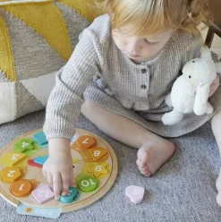 Multi-Language + Counting + Colors Wooden Learning Clock