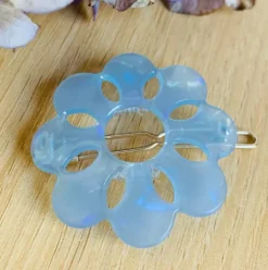 Mum Floral Iridescent Acetate Hair Clip (several colors)