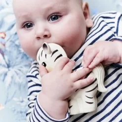 100% Natural Rubber Toy Zippy the Zebra