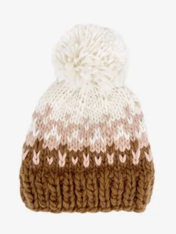 Nell Stripe Hat - Blush/Walnut