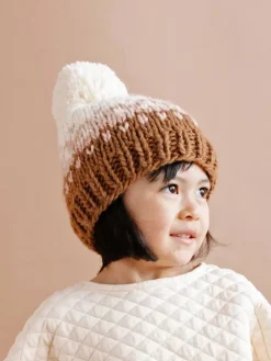 Nell Stripe Hat - Blush/Walnut