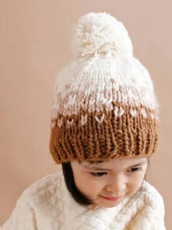 Nell Stripe Hat - Blush/Walnut