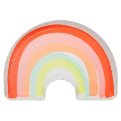 Neon Rainbow Plates