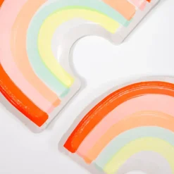 Neon Rainbow Plates