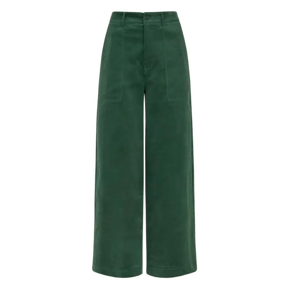 Nora Cropped Trouser - Green