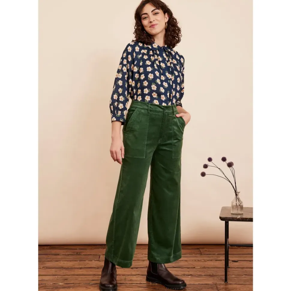 Nora Cropped Trouser - Green
