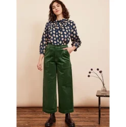 Nora Cropped Trouser - Green
