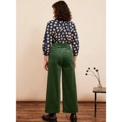 Nora Cropped Trouser - Green