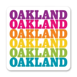 Oakland Sticker - Rainbow