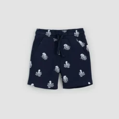 Octopus Print Terry Shorts