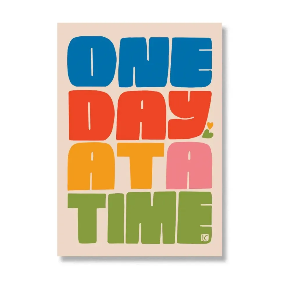 One Day At A Time Large Sticker