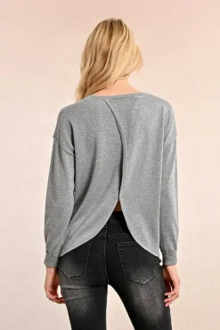Open-Back Sweater - Grey