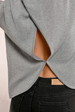 Open-Back Sweater - Grey