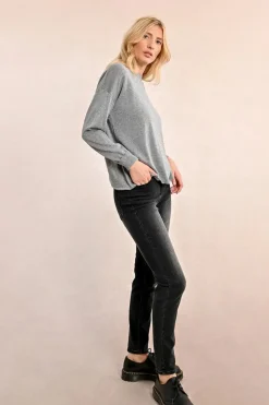 Open-Back Sweater - Grey