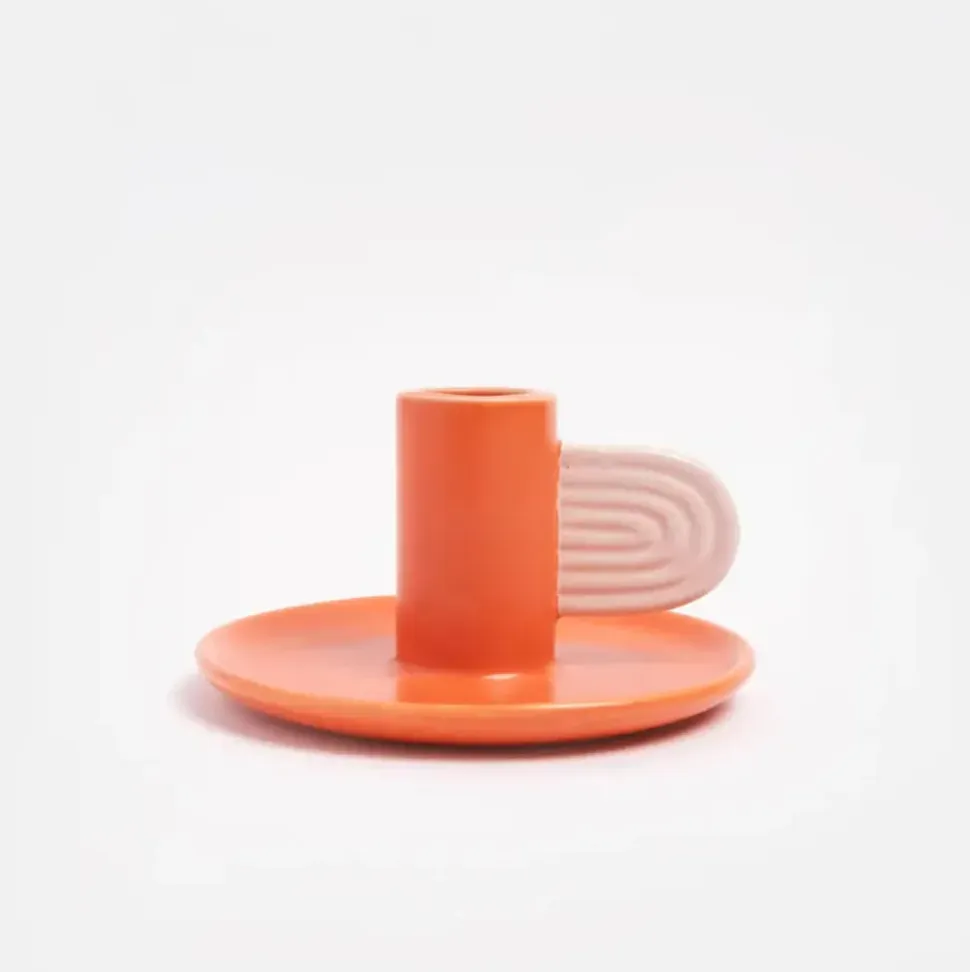 Orange/Pink Candle Holder