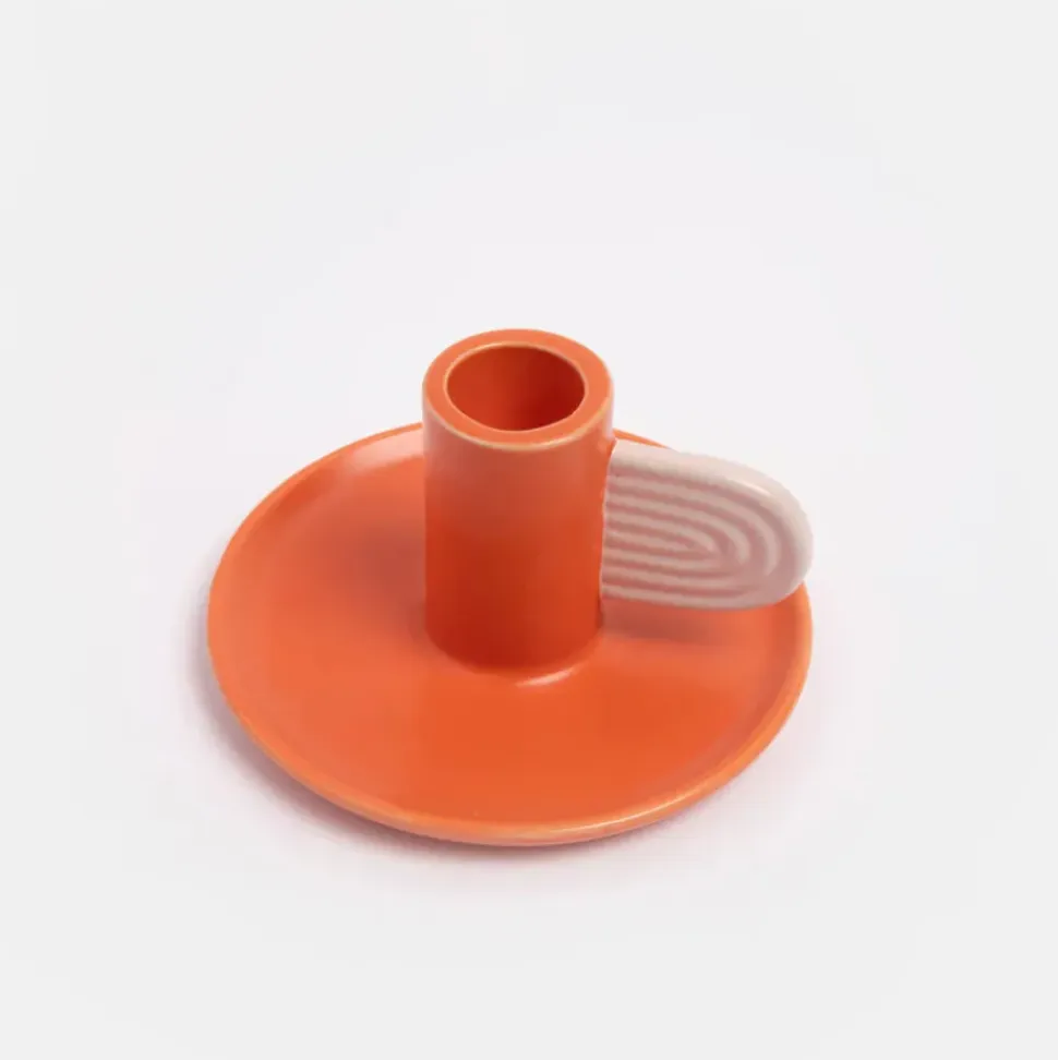 Orange/Pink Candle Holder