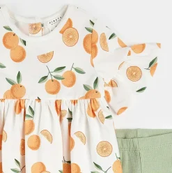 Oranges Print Dress Set