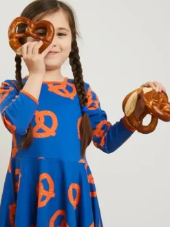 Organic Pretzel Print Skater Dress