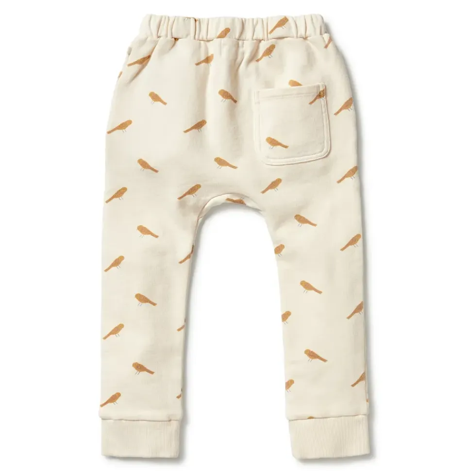 Organic Terry Slouch Kids Pant - Tweet Tweet