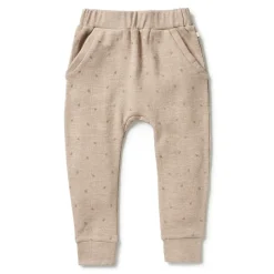 Organic Waffle Slouch Toddler Pant - Leaf Print