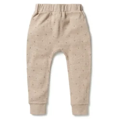 Organic Waffle Slouch Toddler Pant - Leaf Print