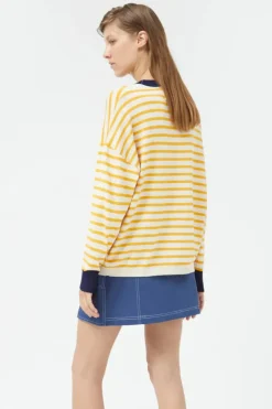 Oversized Yellow Striped Sweater