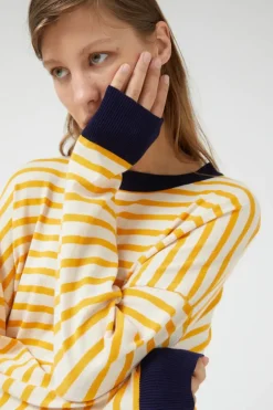 Oversized Yellow Striped Sweater