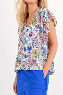 Paisley Print Top