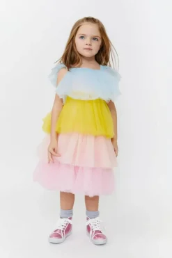 Pastel Tulle Tiered Dress