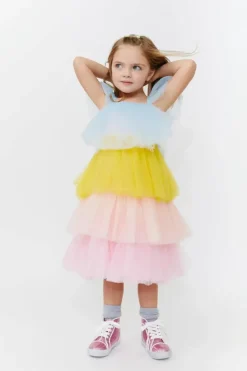 Pastel Tulle Tiered Dress