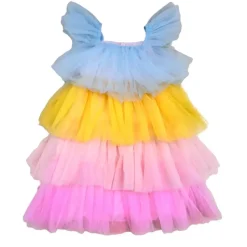 Pastel Tulle Tiered Dress