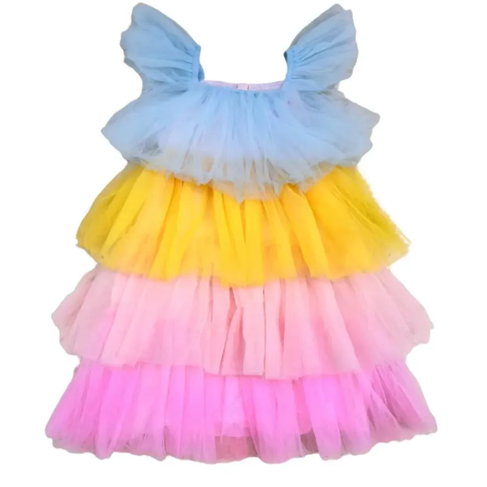 Pastel Tulle Tiered Dress