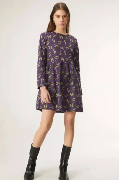 Pea Print Babydoll Dress