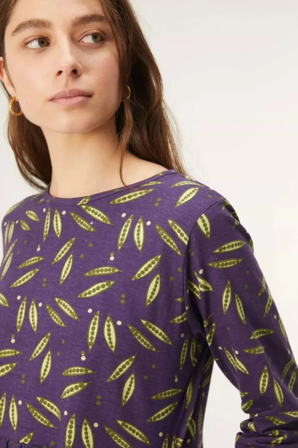 Pea Print Babydoll Dress