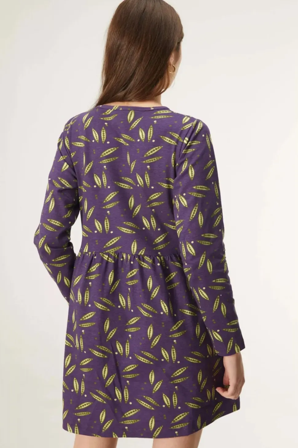 Pea Print Babydoll Dress