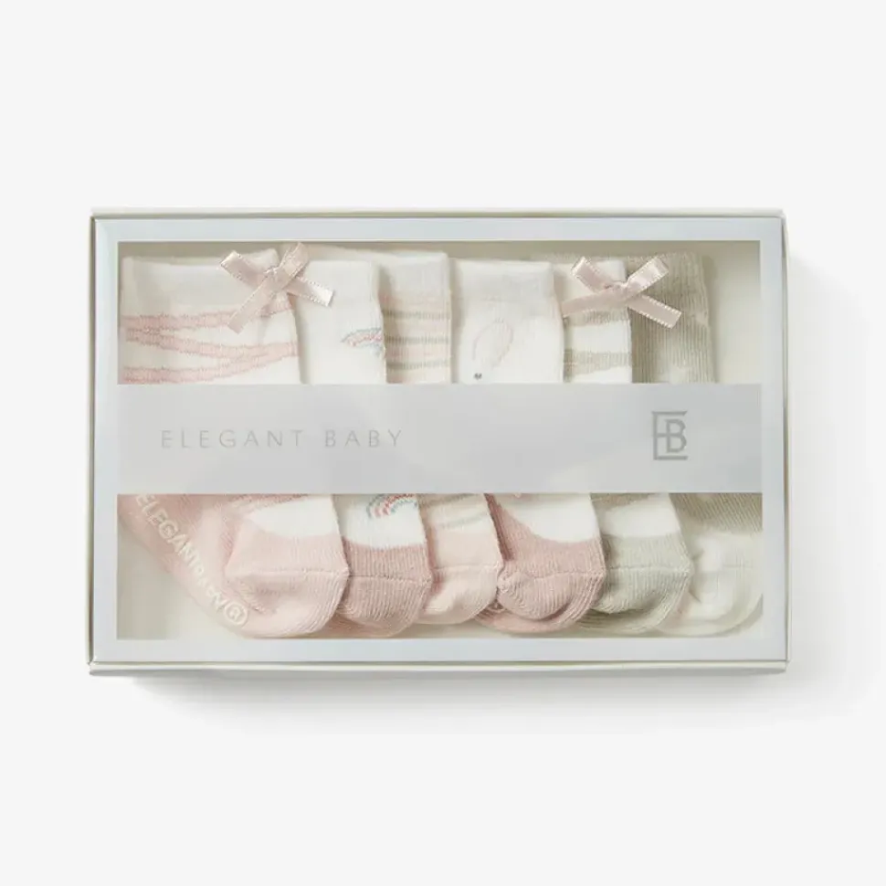 Pink Mary Jane Non Slip Socks 6pk
