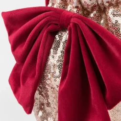 Pink Sequin Bow Bag
