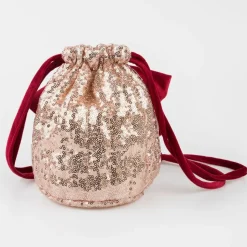 Pink Sequin Bow Bag