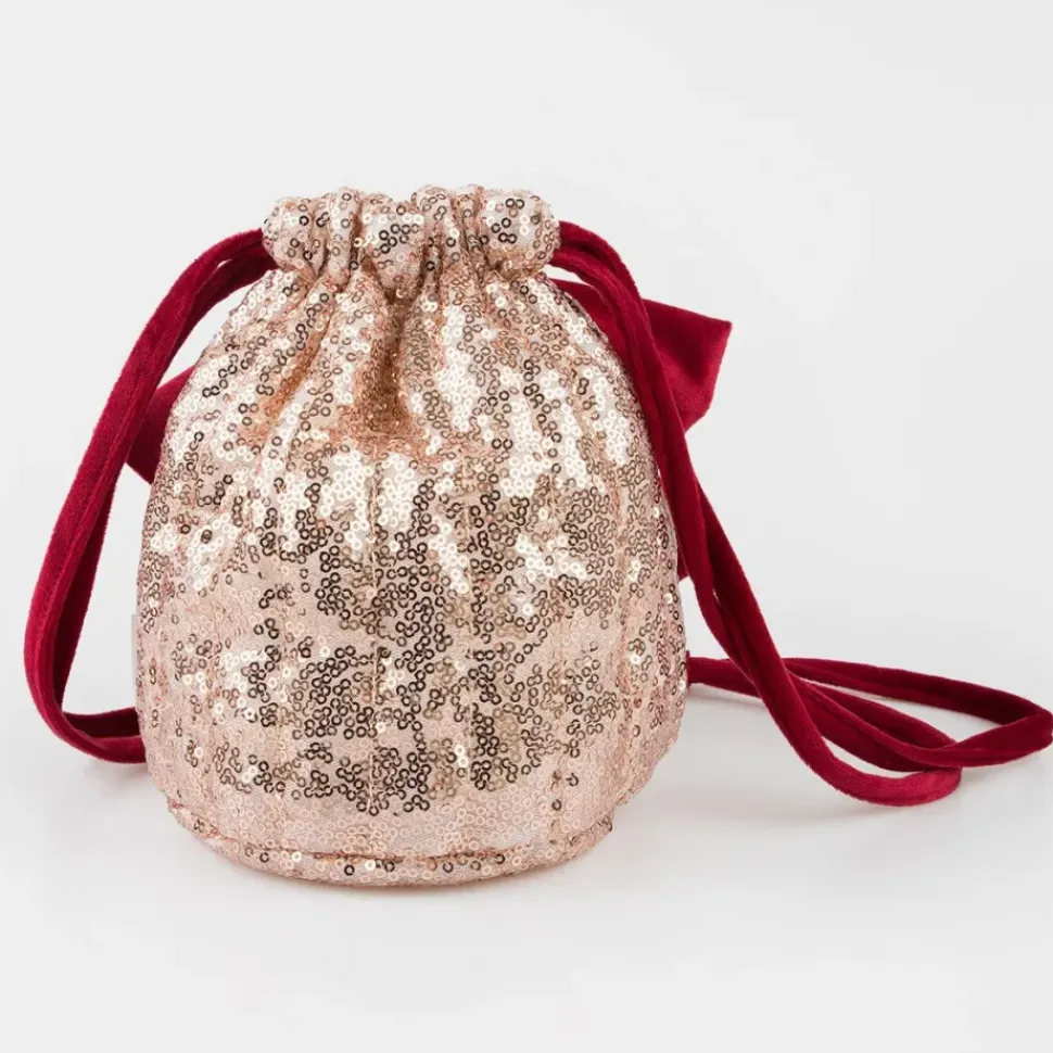 Pink Sequin Bow Bag