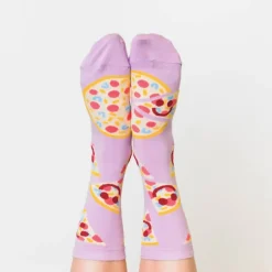 Pizza Face Crew Socks - Women's