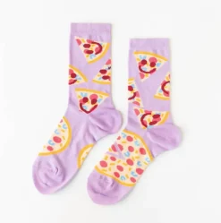 Pizza Face Crew Socks - Women's