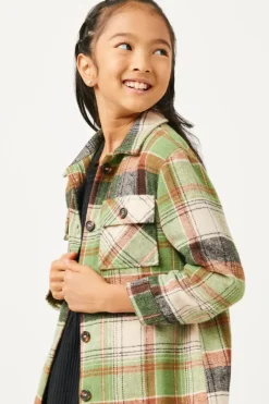 Plaid Long Length Button Up Shirt