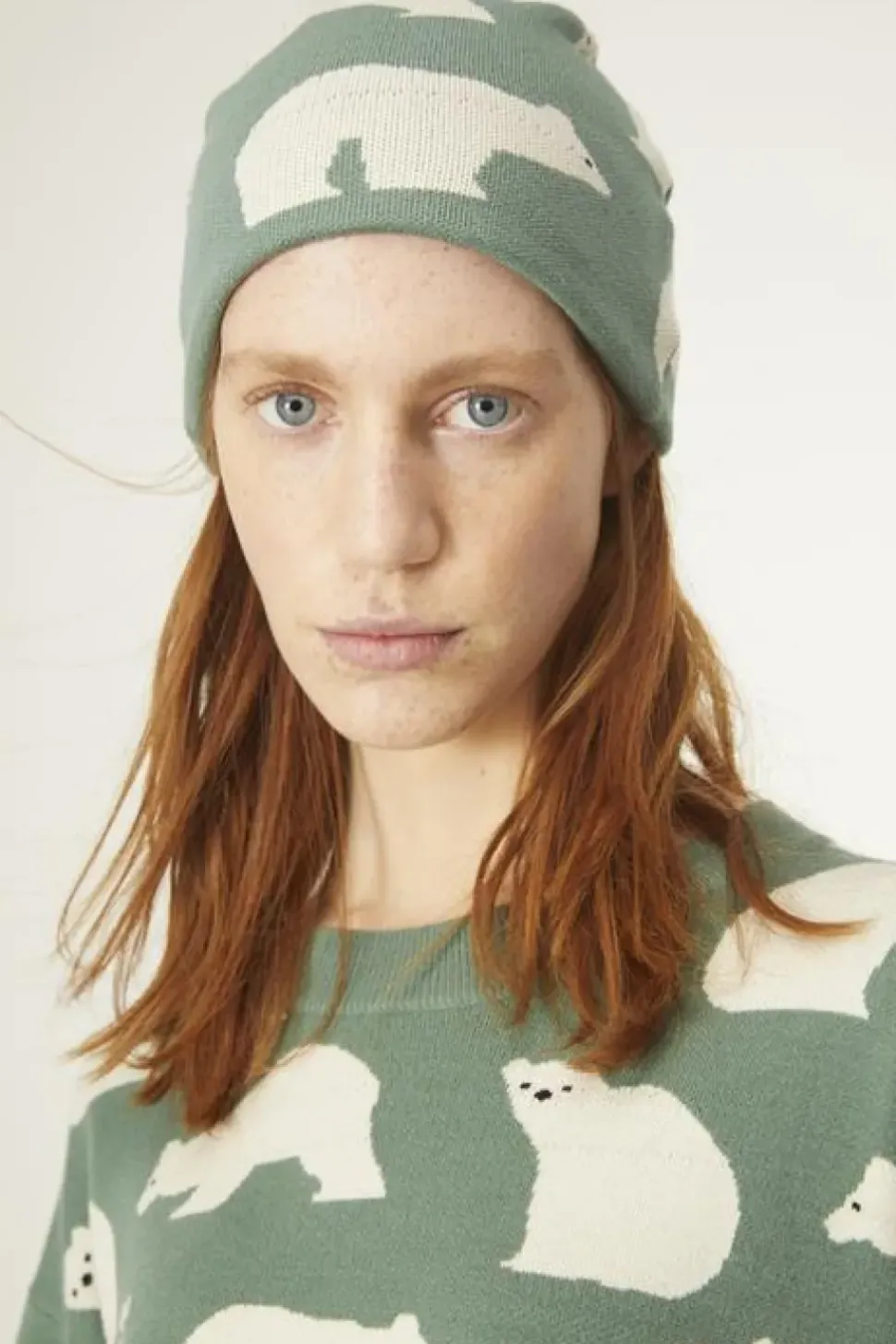 Polar Bear Print Beanie