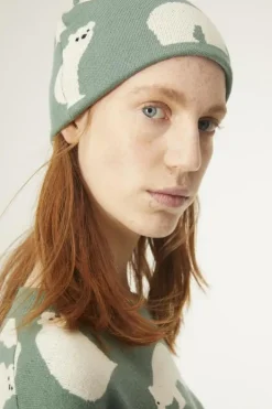 Polar Bear Print Beanie