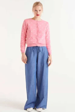 Polka Dot Cardigan - Pink
